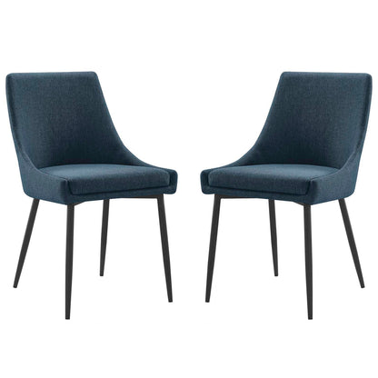 Viscount Upholstered Fabric Dining Chairs Set of 2 by Modway