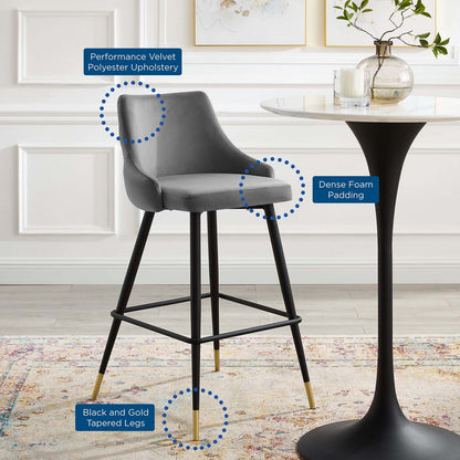 Adorn Performance Velvet Bar Stool by Modway