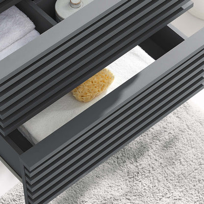 Render 24" Wall-Mount Bathroom Vanity Cabinet (Sink Basin Not Included) by Modway