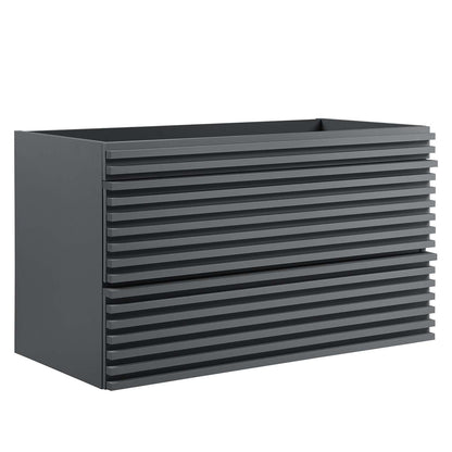 Render 36" Wall-Mount Bathroom Vanity Cabinet (Sink Basin Not Included) by Modway