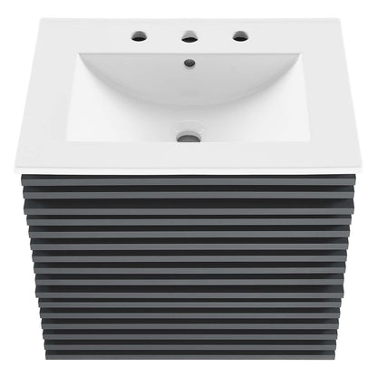Render 24" Wall-Mount Bathroom Vanity by Modway