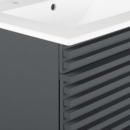Render 24" Wall-Mount Bathroom Vanity by Modway