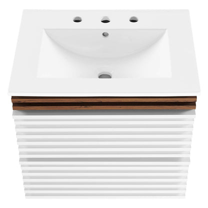 Render 24" Wall-Mount Bathroom Vanity by Modway