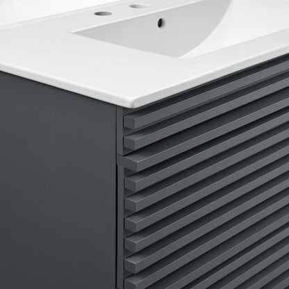 Render 36" Wall-Mount Bathroom Vanity by Modway