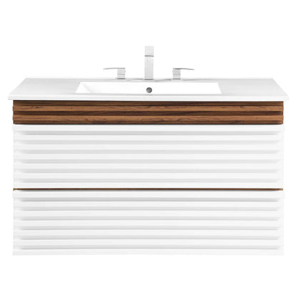 Render 36" Wall-Mount Bathroom Vanity by Modway