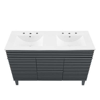 Render 48" Double Sink Bathroom Vanity by Modway