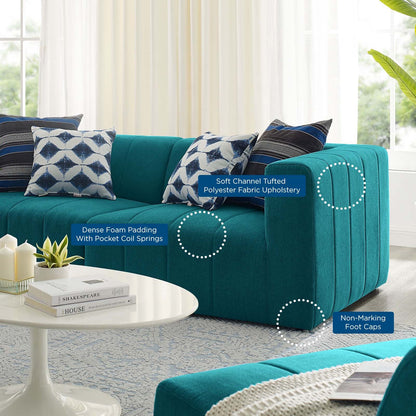Bartlett 2-Piece Upholstered Fabric Loveseat by Modway