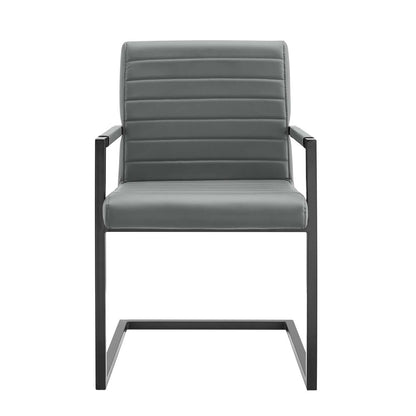 Savoy Vegan Leather Dining Chairs Set of 2 by Modway