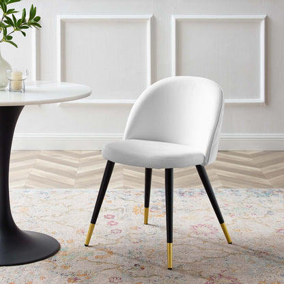 Cordial Performance Velvet Dining Chairs Set of 2 by Modway