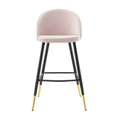 Cordial Performance Velvet Bar Stools Set of 2 by Modway