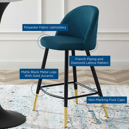 Cordial Fabric Counter Stools Set of 2 by Modway
