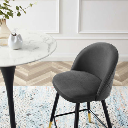 Cordial Performance Velvet Counter Stools Set of 2 by Modway