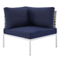 Harmony Sunbrella¨ Basket Weave Outdoor Patio Aluminum Corner Chair by Modway