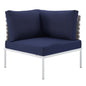 Harmony Sunbrella¨ Basket Weave Outdoor Patio Aluminum Corner Chair by Modway