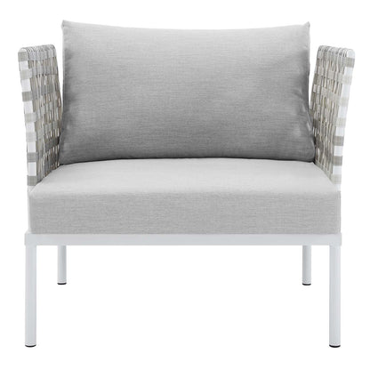 Harmony Sunbrella¨ Basket Weave Outdoor Patio Aluminum Armchair by Modway