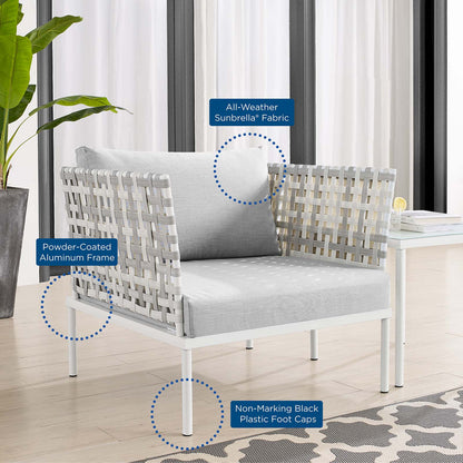 Harmony Sunbrella¨ Basket Weave Outdoor Patio Aluminum Armchair by Modway