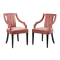 Virtue Performance Velvet Dining Chairs Set of 2 by Modway