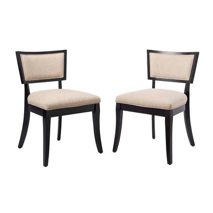Pristine Upholstered Fabric Dining Chairs Set of 2 by Modway
