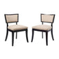 Pristine Upholstered Fabric Dining Chairs Set of 2 by Modway
