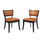 Pristine Vegan Leather Dining Chairs Set of 2 by Modway