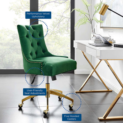 Regent Tufted Performance Velvet Office Chair by Modway