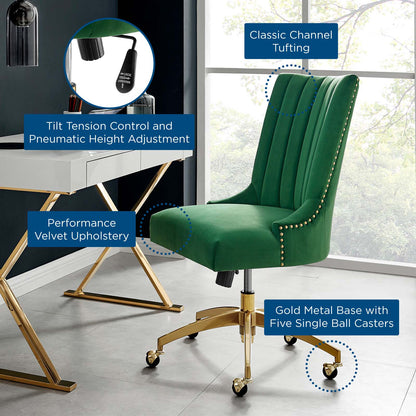 Empower Channel Tufted Performance Velvet Office Chair by Modway