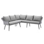 Endeavor Outdoor Patio Wicker Rattan Sectional Sofa by Modway