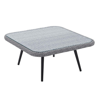 Endeavor Outdoor Patio Wicker Rattan Square Coffee Table by Modway