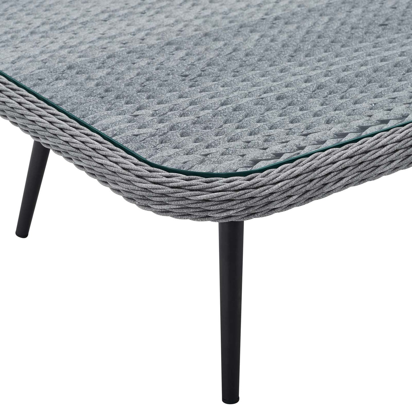 Endeavor Outdoor Patio Wicker Rattan Square Coffee Table by Modway