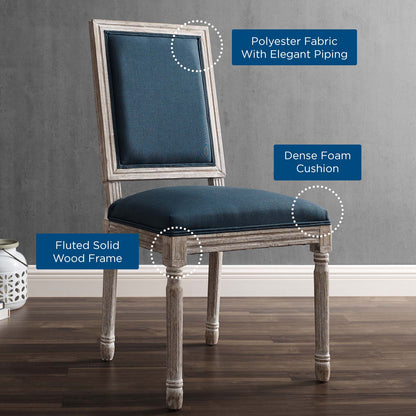 Court French Vintage Upholstered Fabric Dining Side Chair by Modway