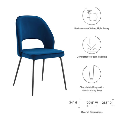 Nico Performance Velvet Dining Chair Set of 2 by Modway