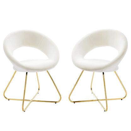 Nouvelle Performance Velvet Dining Chair Set of 2 by Modway