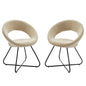 Nouvelle Upholstered Fabric Dining Chair Set of 2 by Modway