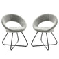 Nouvelle Upholstered Fabric Dining Chair Set of 2 by Modway