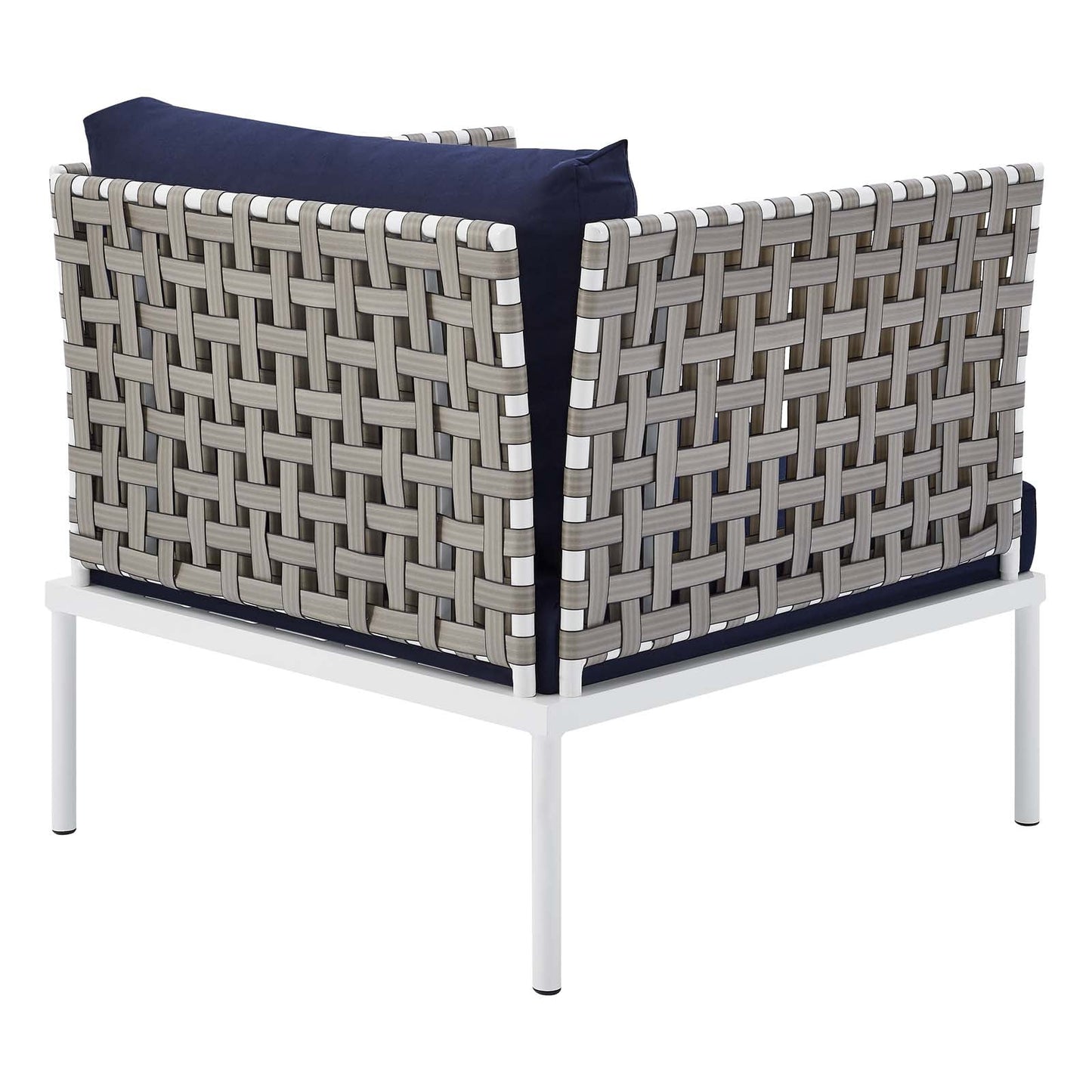 Harmony 3-Piece Sunbrella¨ Basket Weave Outdoor Patio Aluminum Seating Set by Modway