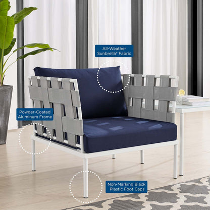Harmony 3-Piece Sunbrella¨ Outdoor Patio Aluminum Seating Set by Modway