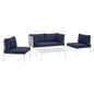 Harmony 4-Piece Sunbrella¨ Basket Weave Outdoor Patio Aluminum Seating Set by Modway