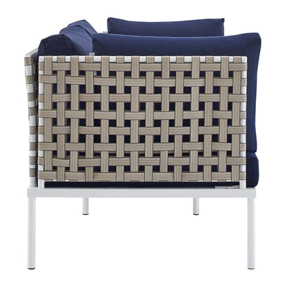 Harmony 5-Piece Sunbrella¨ Basket Weave Outdoor Patio Aluminum Seating Set by Modway