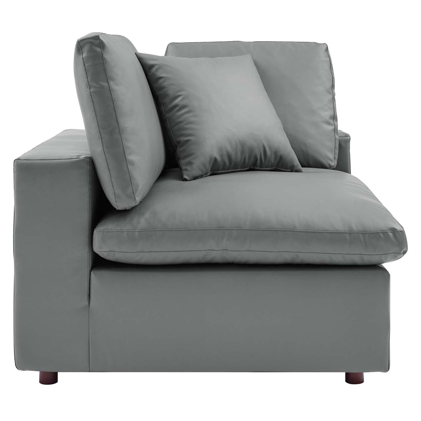 Commix Down Filled Overstuffed Vegan Leather Corner Chair by Modway