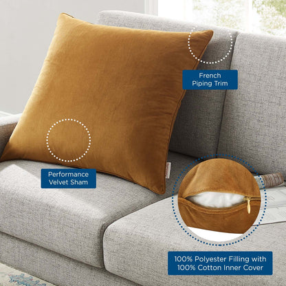 Enhance 24" Performance Velvet Throw Pillow by Modway