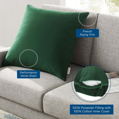 Enhance 24" Performance Velvet Throw Pillow by Modway