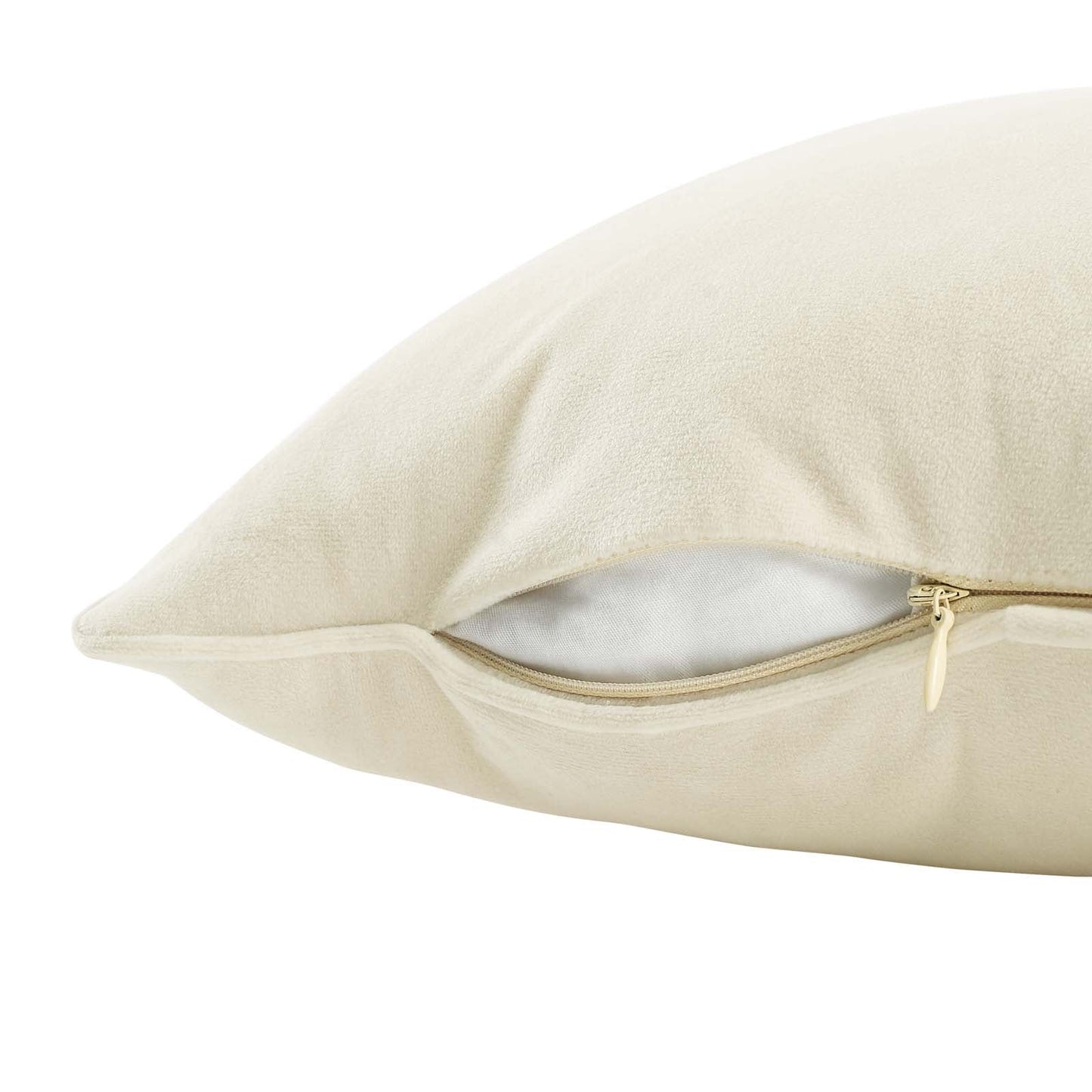 Enhance 24" Lumbar Performance Velvet Throw Pillow by Modway