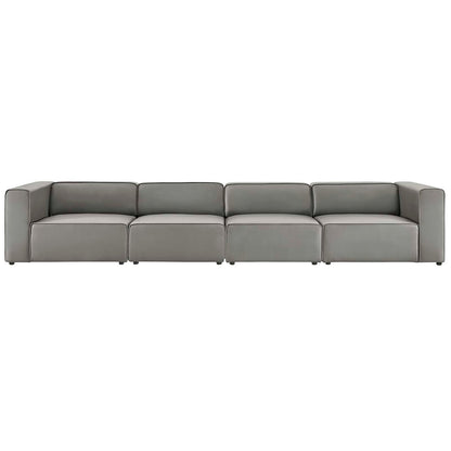 Mingle 4-Piece Vegan Leather Sectional Sofa by Modway
