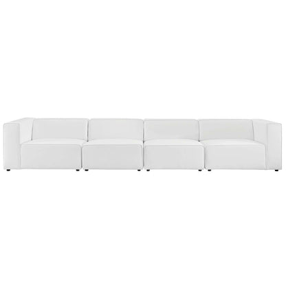 Mingle 4-Piece Vegan Leather Sectional Sofa by Modway
