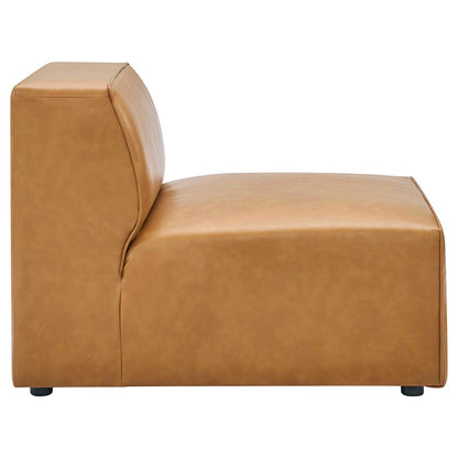 Mingle 4-Piece Vegan Leather Sofa and 2 Ottomans Set by Modway