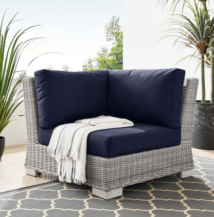 Conway Outdoor Patio Wicker Rattan Corner Chair by Modway