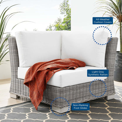 Conway Outdoor Patio Wicker Rattan Corner Chair by Modway