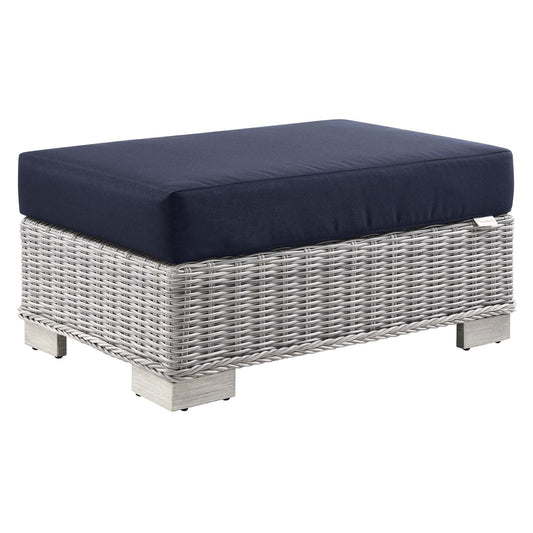 Conway Outdoor Patio Wicker Rattan Ottoman by Modway