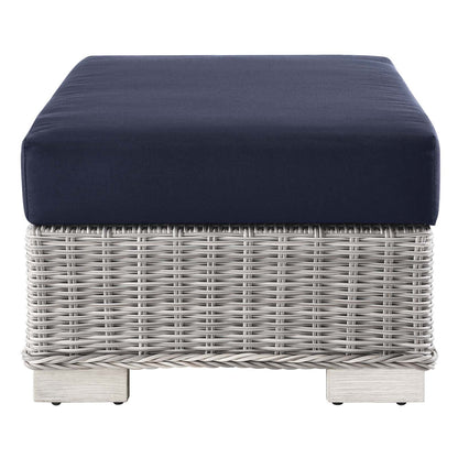 Conway Outdoor Patio Wicker Rattan Ottoman by Modway