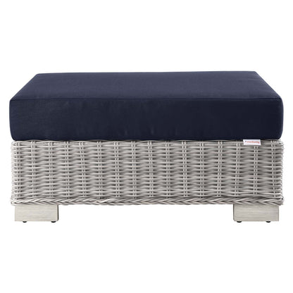 Conway Outdoor Patio Wicker Rattan Ottoman by Modway